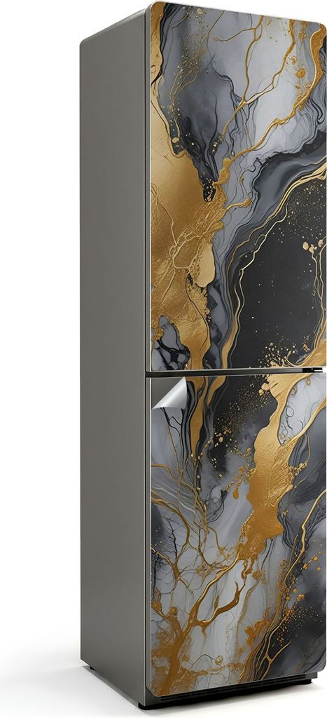 Natürliche Landschaft mit Bäumen – Kühlschrank Aufkleber – Klebefolie Kühlschrank – Kühlschrank Nachbildung – Kühlschrankfolie selbst...
