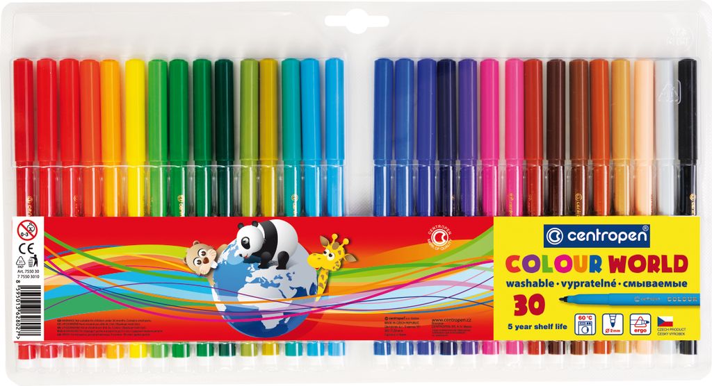 Fixy COLOUR WORLD 7550 trojboké, sada 30 barev Obrázek produktu 2