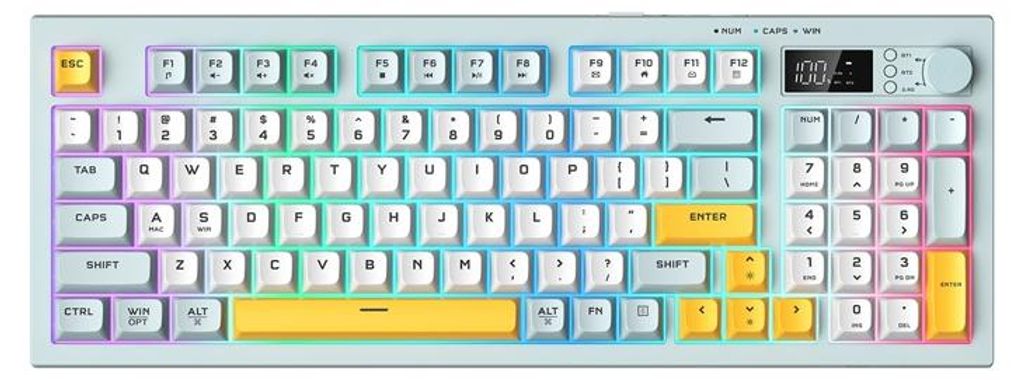 Clavier Gaming ONIKUMA G80 — 94 touches, Bluetooth 5.0/2.4 Image du produit 
