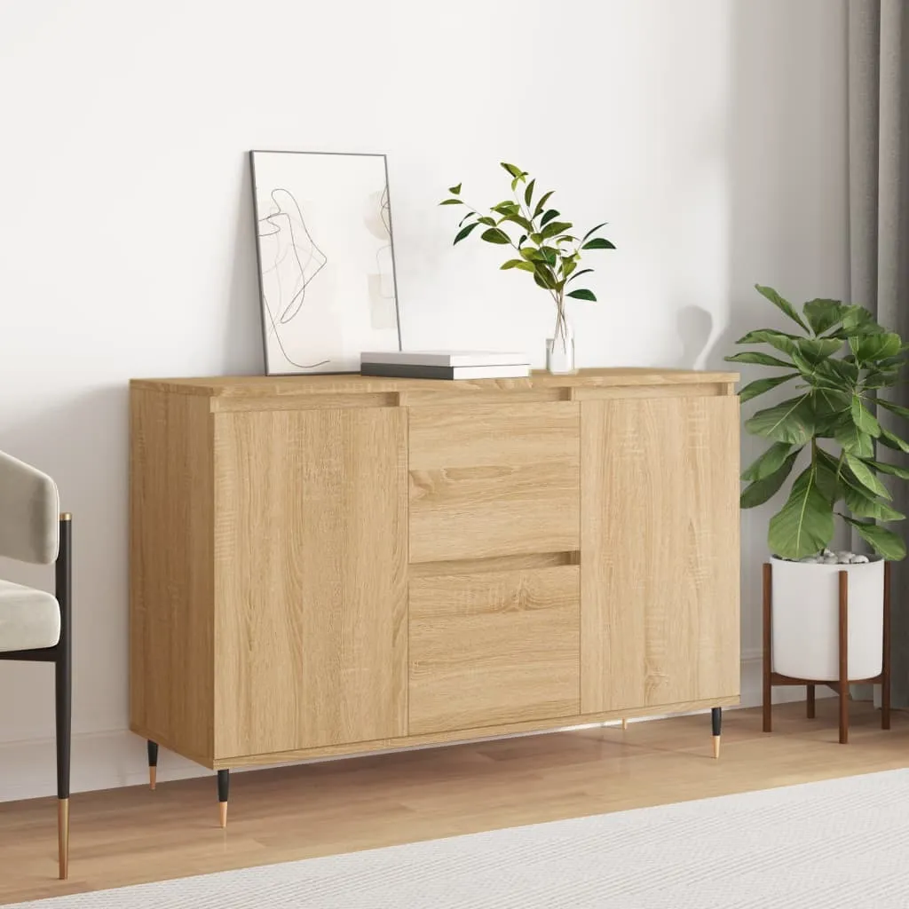 vidaXL Credenza Robusta 104x35x70 cm - Legno Sonoma e Metallo - 11