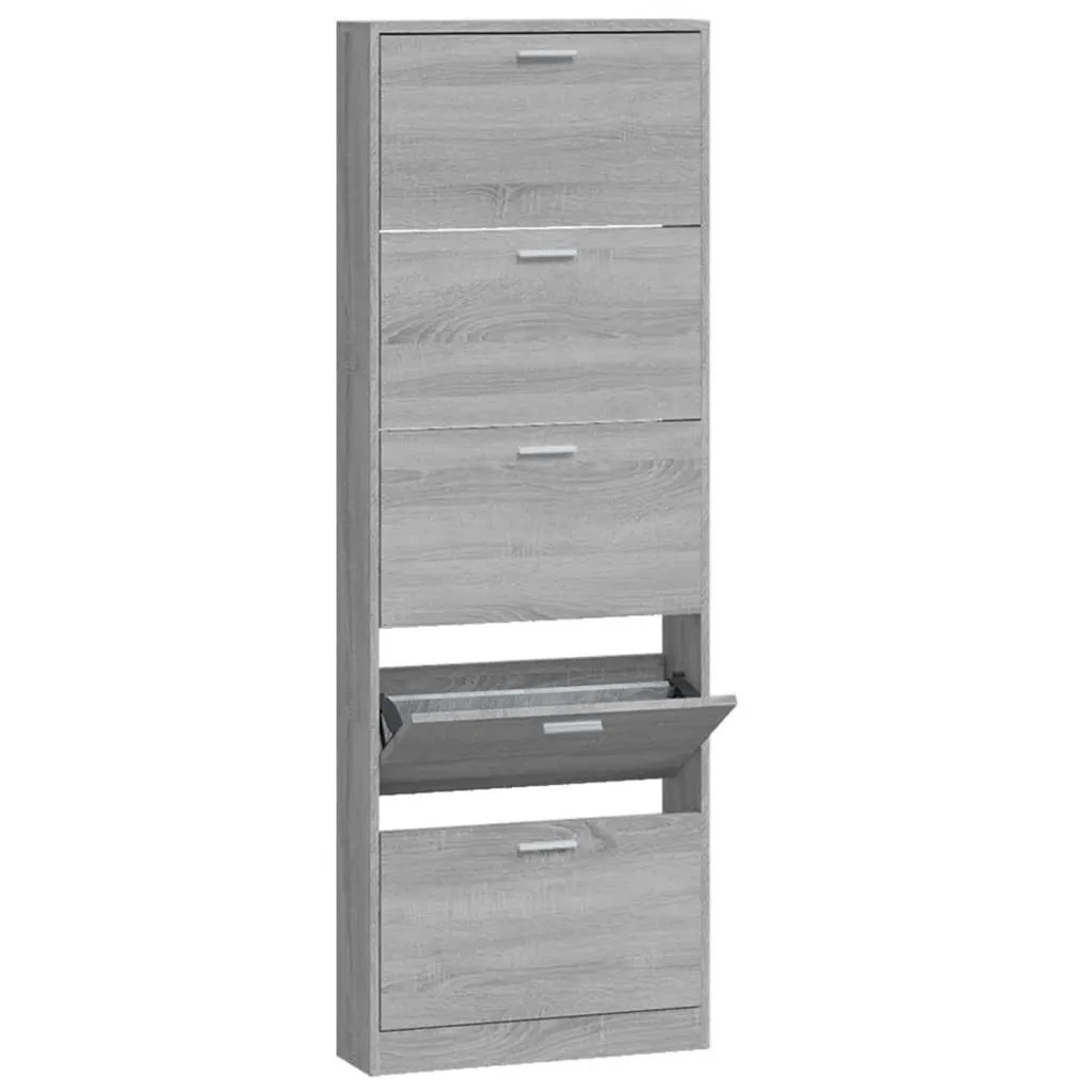 Mobile Porta Scarpe Slim Grigio Sonoma 169cm | Design Minimalista vidaXL