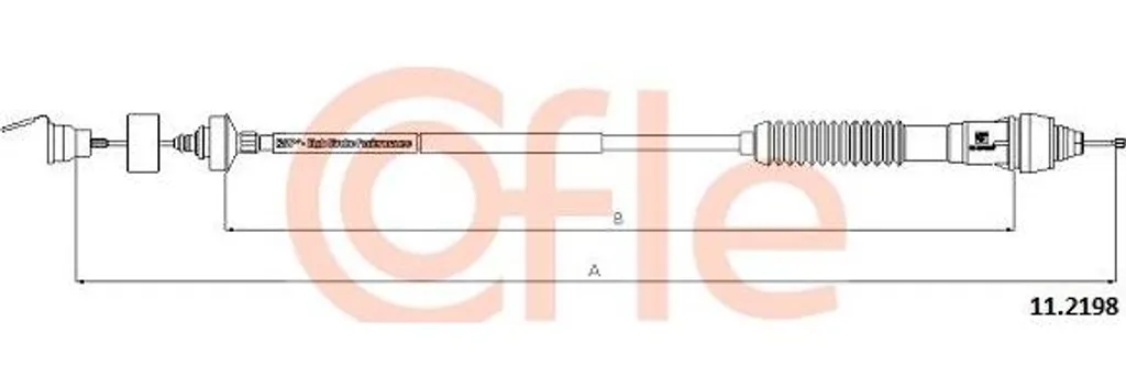 Câble d'embrayage COFLE 11.2198 pour Partner et Berlingo OE 2150AH