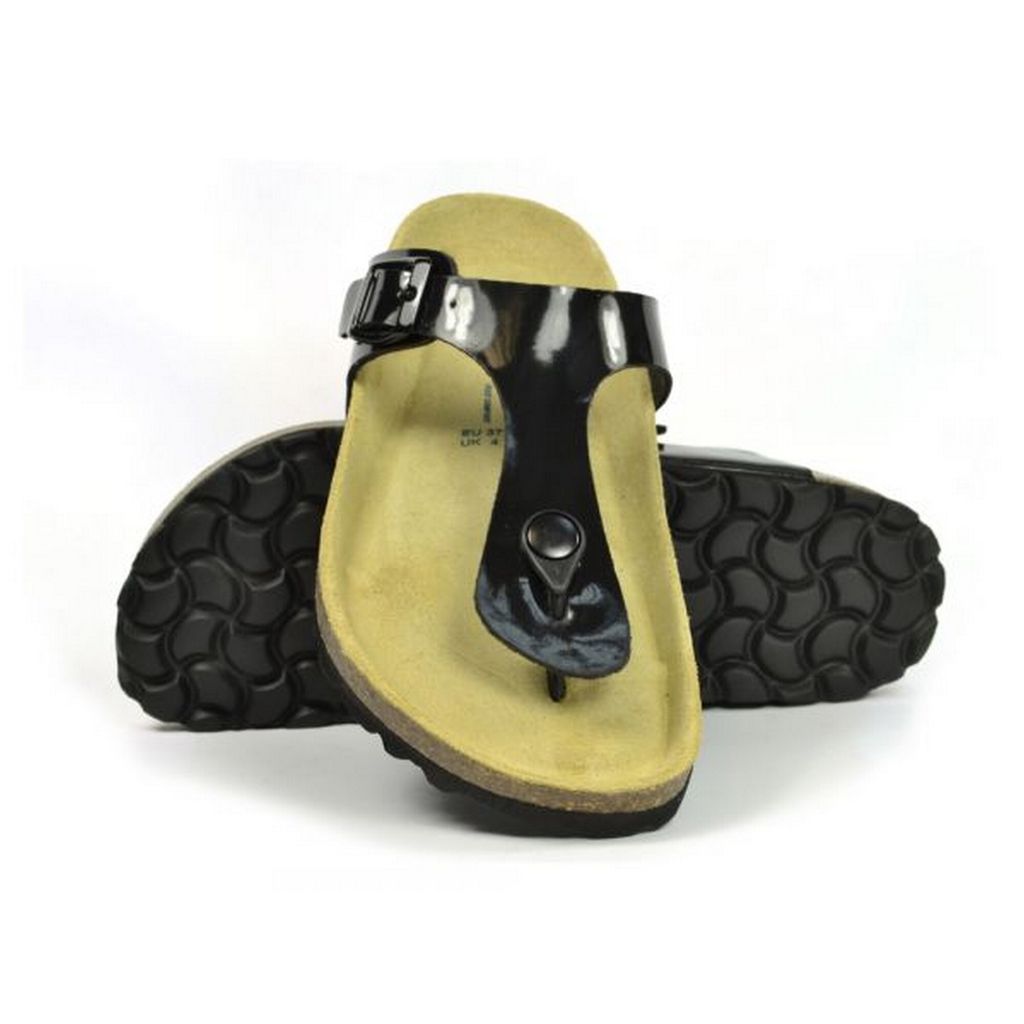 Sanosan - Damen Sandalen "Geneve Lacquered", Leder BS3125 (38 EU) (Grün/Braun)