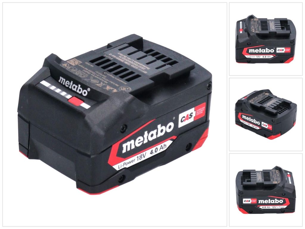 Pacco batteria Metabo Li-Power 18 V 4,0 Ah CAS agli ioni di Immagine del prodotto 