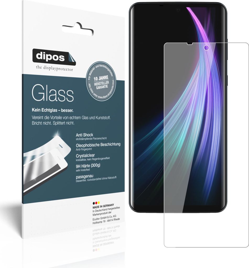 2x Schutzfolie für Sharp Aquos Zero 2 - Anti-Shock 9H Folie dipos Glass Kunststoffglas