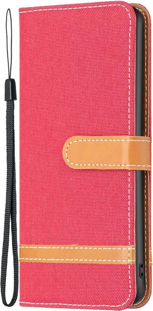 König Design Hülle kompatibel mit Apple iPhone 15 Pro Max Kunstleder Handyhülle - Handy Case Rot