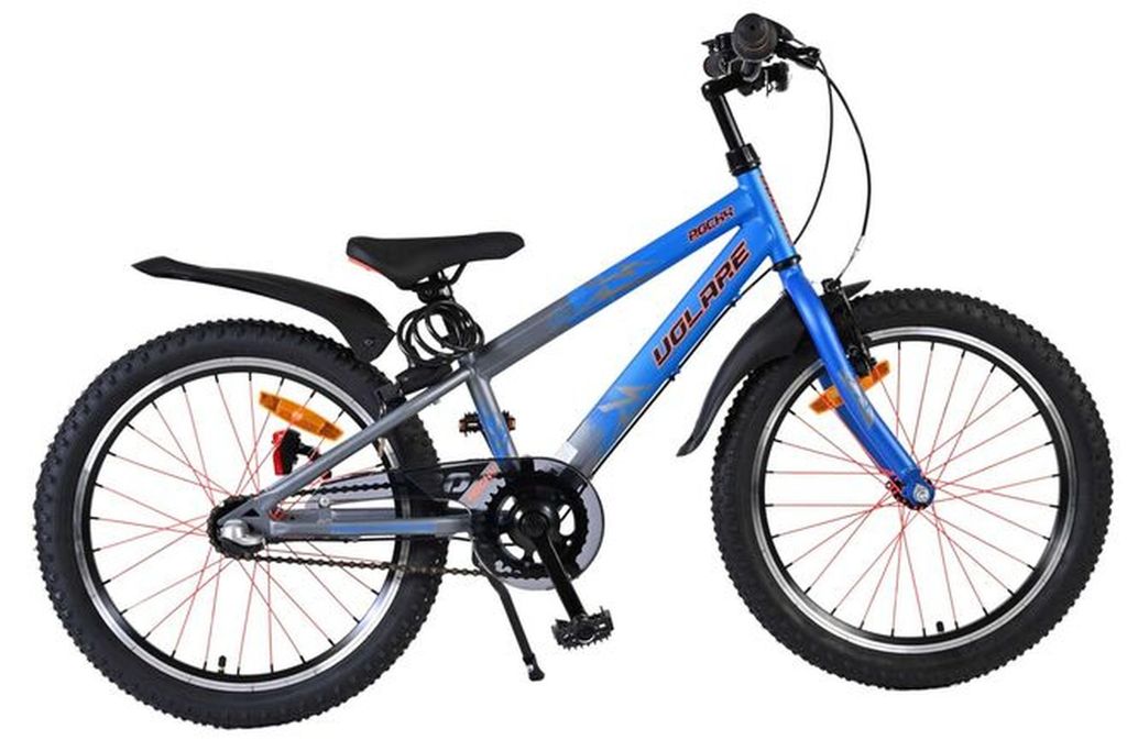 Volare Rocky Kinderfahrrad - 20 Zoll - 3 Gänge - Blau/Grau
