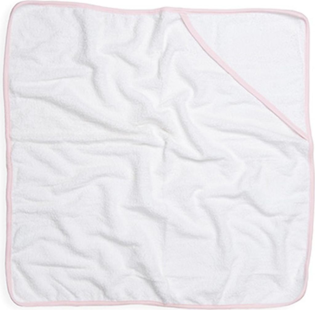 Towel City TC036 | Babies Hooded Towel / 75 x 75 cm - Farbe: White/Pink - Größe: 75 x 75 cm