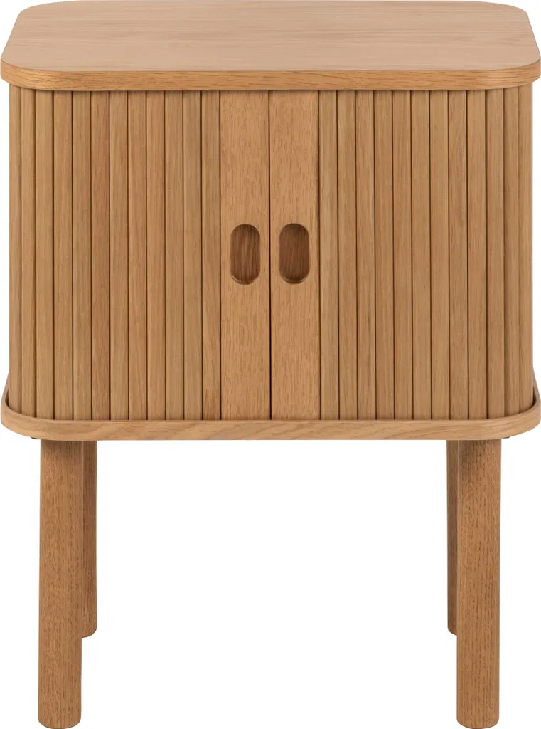 Langley table de nuit 2 portes nature - Chevet en bois clair authentique - 2