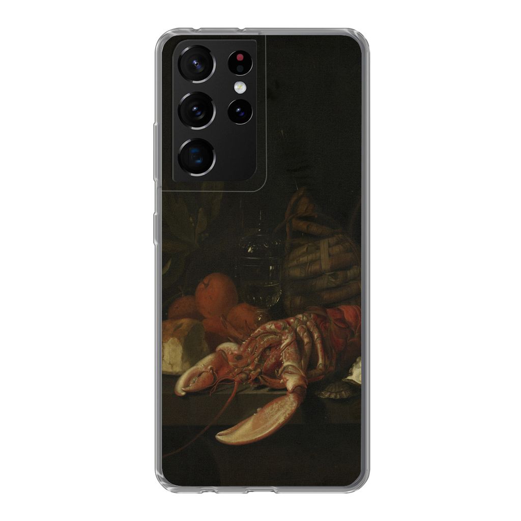 MuchoWow Handyhülle Schutzhülle Hülle für Samsung Galaxy S21 Ultra Stilleben - Gemälde von Jan Davidsz. de Heem Silikon Softcase Handy Hüll...