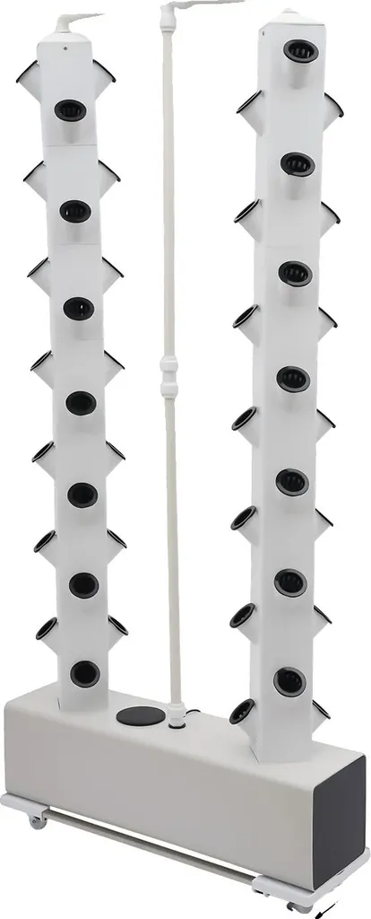 Système de culture hydroponique vertical argenté avec 56 emplacements