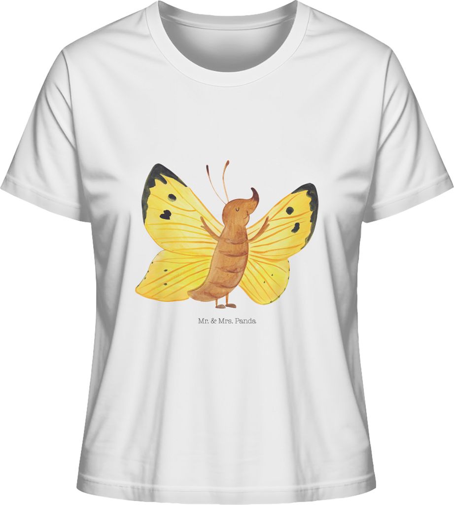 Mr. & Mrs. Panda Oberteil Damen Schmetterling Zitronenfalter Größe XL - Weiß - Geschenk, Motivation, Fakt, Anders, Schmetterlinge, Shirt, Liebe,...
