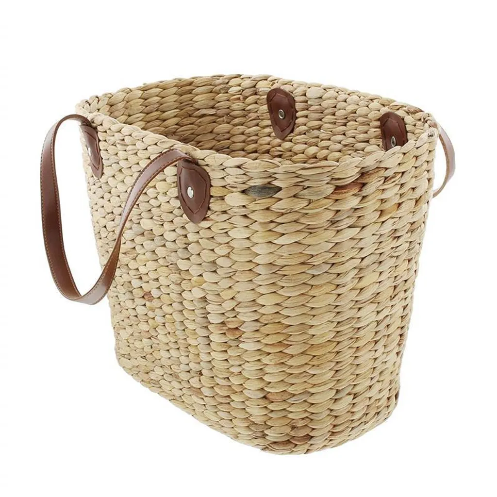 Sac à main en jacinthe d'eau tressée, cabas écoresponsable robuste