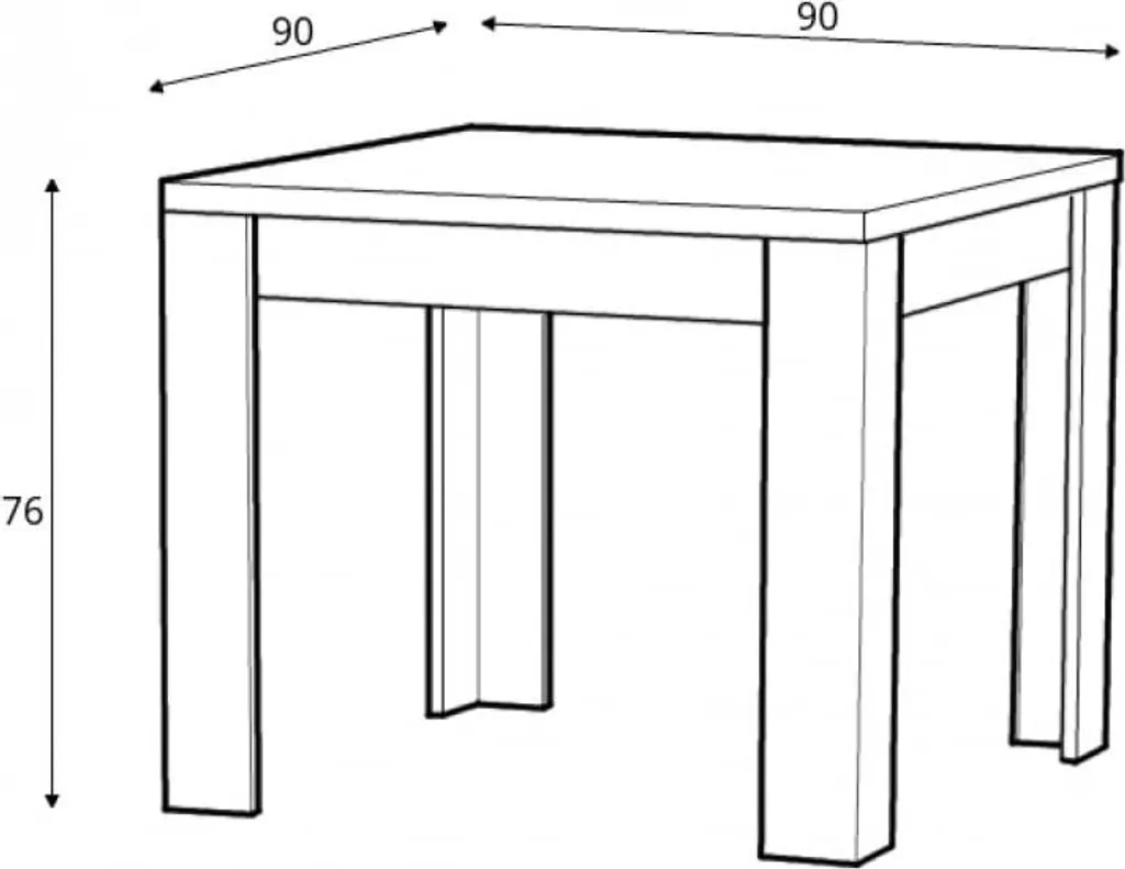 Table Saturn extensible plateau effet béton et pieds croisés design - 3