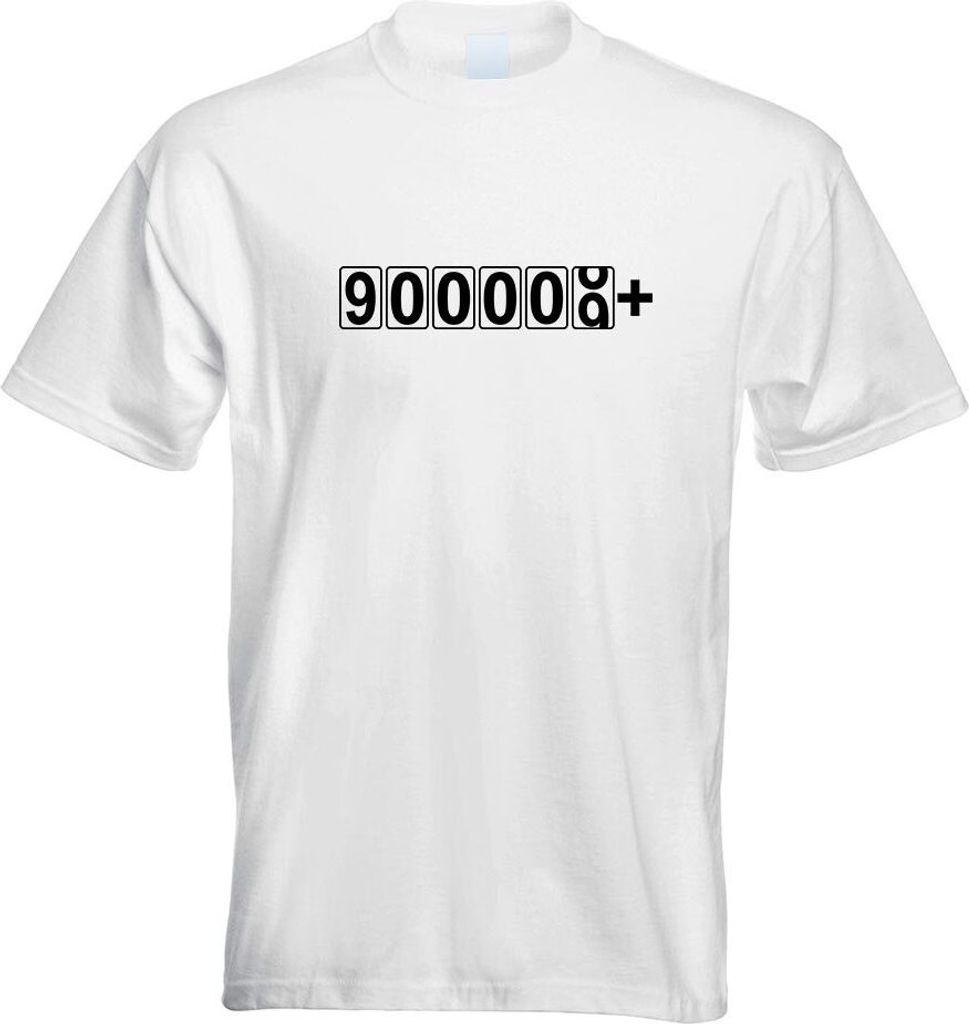 Kiwistar - T-Shirt - Weiss - 900000+ km Kilometerzähler Motiv Bedruckt Funshirt Design Print - mit Motiv Bedruckt - Funshirt Design - Sport - Frei...
