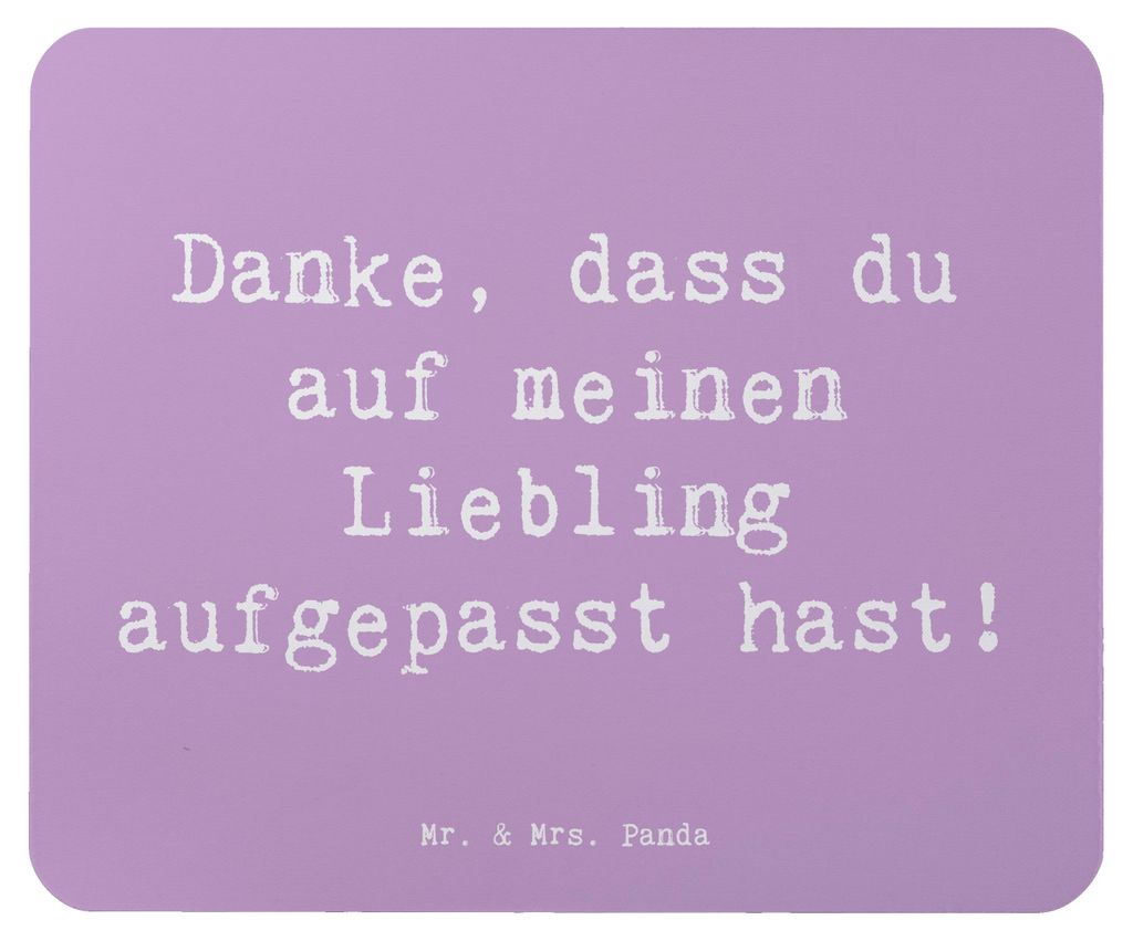 Mr. & Mrs. Panda Mauspad Spruch Dank an Hundesitter - Lavendeltraum - Geschenk, Aufmerksamkeit, Danke, Mousepad, Bedanken, pc, sagen, Liebevoll, la...