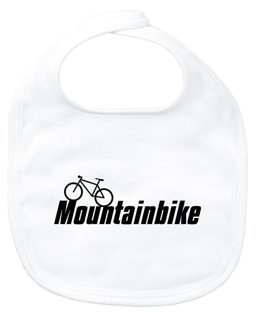 Huuraa Baby Lätzchen Mountain Bike Fahrrad White Klettverschluss Baumwolle Latz Geschenkidee