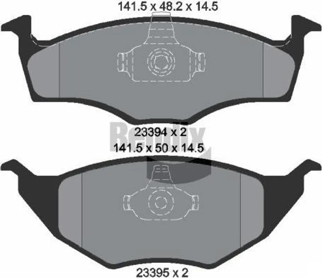 Plaquettes de frein BPD1966 pour entretien VW Lupo système OE 6E0698151