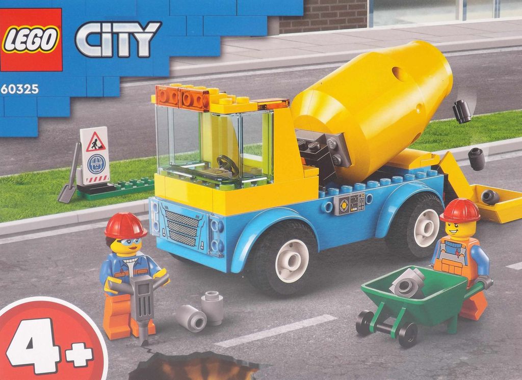 ぴか LEGO 60325 City Ciężarówka z Betoniarką, Pojazd Budowlany z