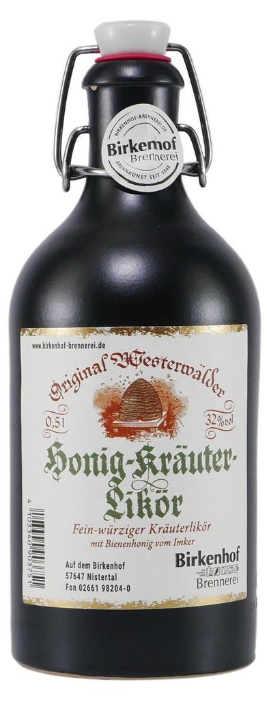 Birkenhof Honig-Kräuter-Likör im Tonkrug Produktbild 