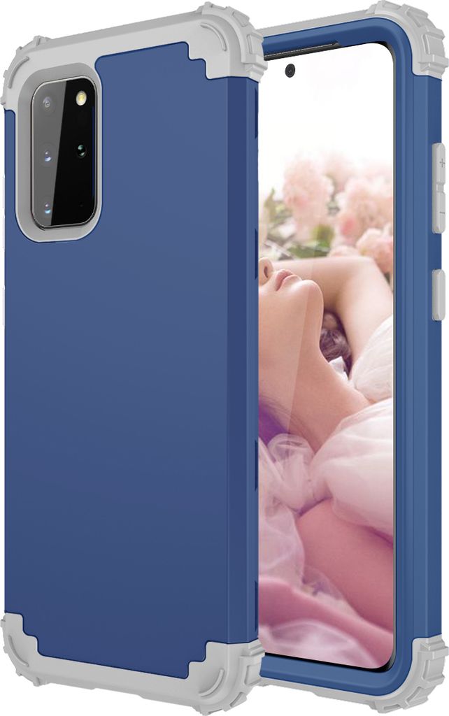 Galaxy S20 Plus Hülle, 3 in 1 Hybrid PC TPU Stossfest Robust Schutzhülle für Samsung Galaxy S20 Plus Navy blau