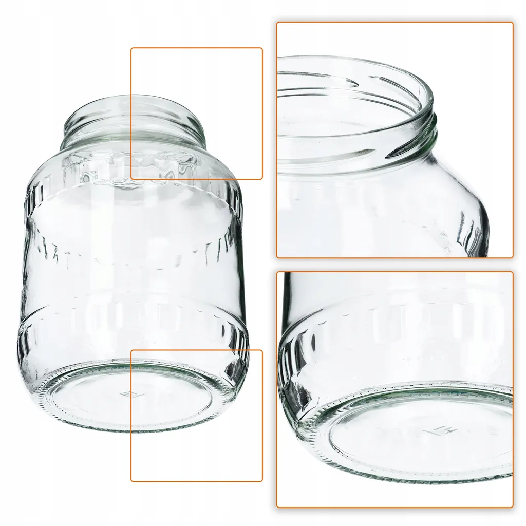 Barattoli per conserve KADAX Simo 900ml 48 pezzi 82 mm + coperchio Folklore