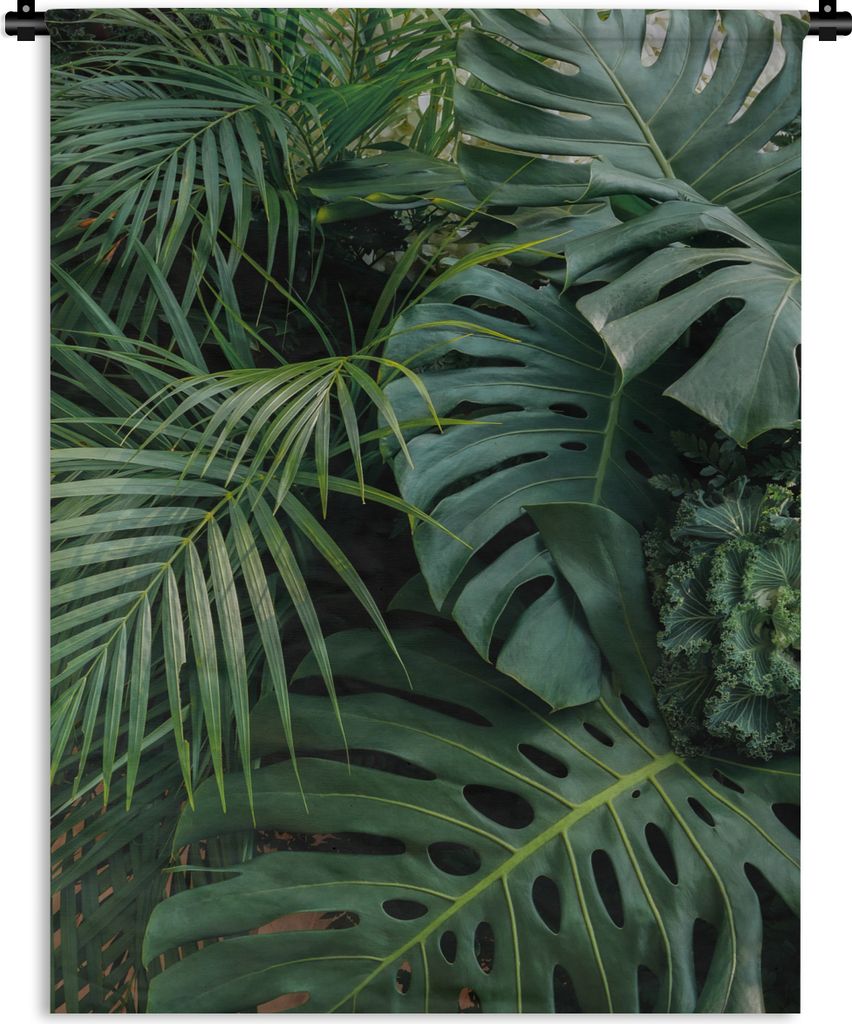 MuchoWow Wandteppich Wandbehang Pflanzen - Dschungel - Blätter - Tropisch 150x200 cm Tapisserie Dekoration Wandtuch - Wandaufhängung - Moderner