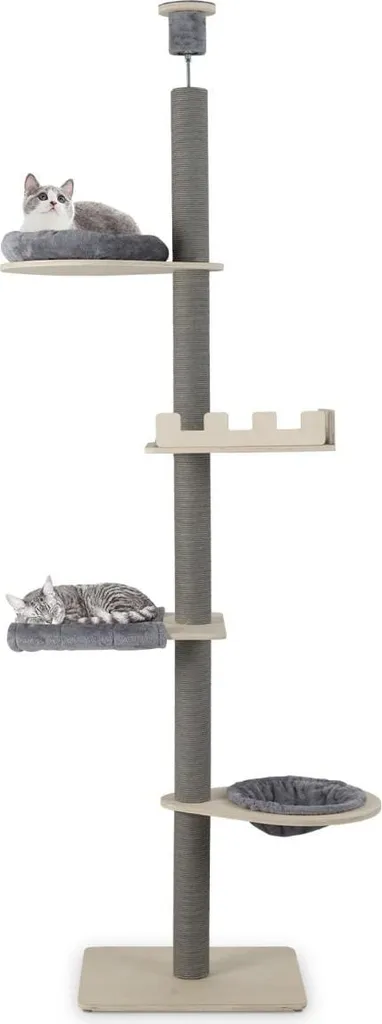 Arbre à chat à suspendre au plafond gris réglable 236-271 cm Slim