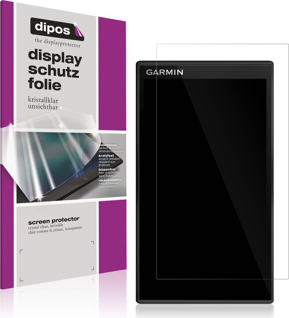 4x Schutzfolie für Garmin DriveSmart 66 klar Displayschutzfolie Folie Display Schutz dipos