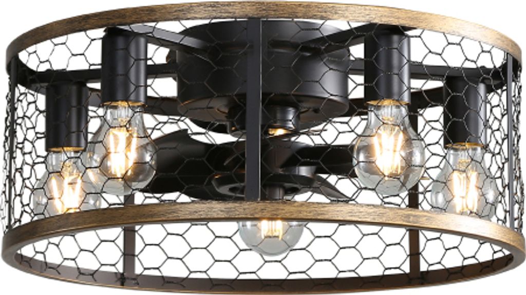 AIORBER Deckenventilator, mit Beleuchtung und Fernbedienung, 6 Geschwindkigkeitsstufen, Timer, Weniger als 35db Lärm, Schlafzimmer, Esszimmer, sch...