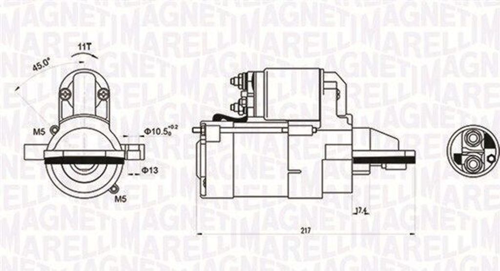MAGNETI MARELLI 063721246010 Starter Anlasser 1,4kW für FORD MONDEO III Kombi (BWY) 12V