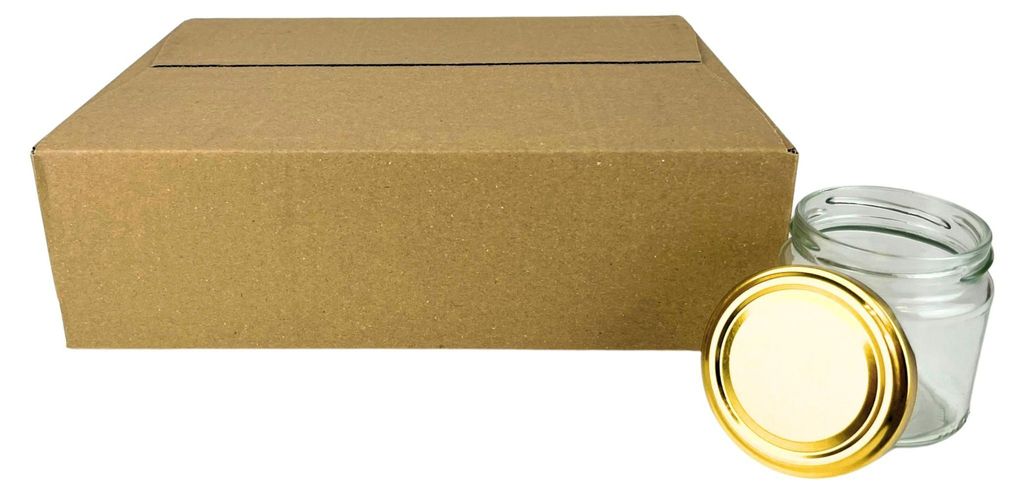 60x Twist Off Honigglas 250g Rundglas Gläser für Honig, Produktbild 