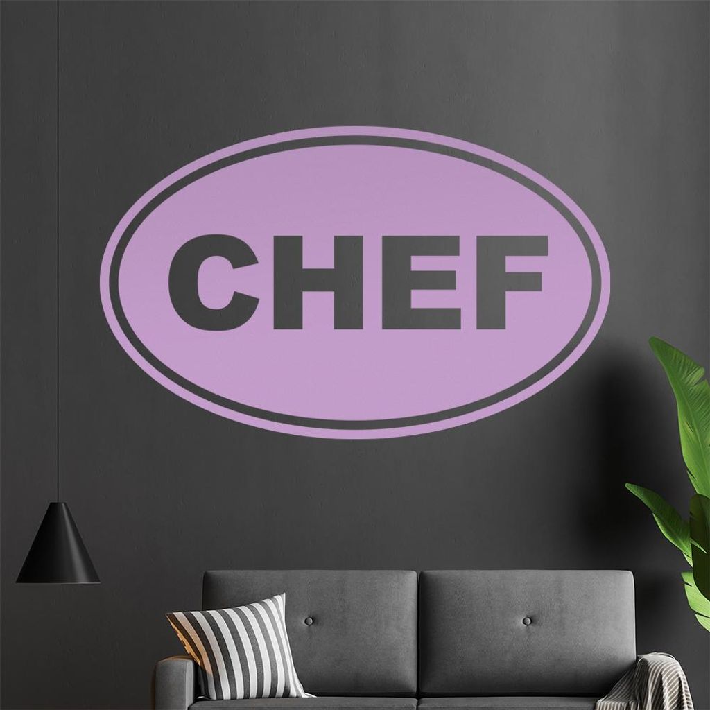 chef Wandtattoo in 6 Größen - Wandaufkleber Wall Sticker - Dekoration, Küche, Wohnzimmer, Schlafzimmer, Badezimmer