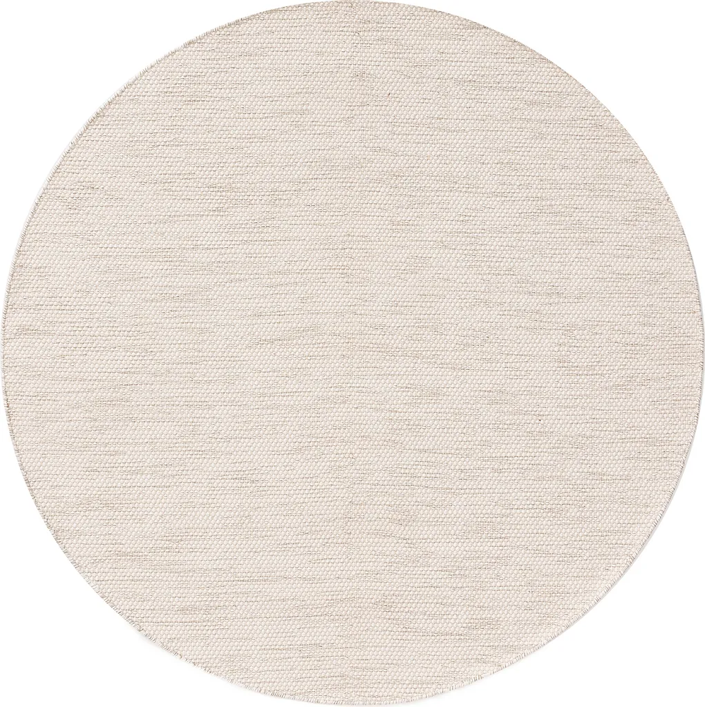 Tapis en coton Riga Cream ø 160 cm rond anti-poussière pour allergie