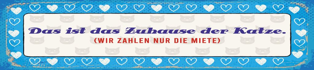 vianmo Blechschild 10x46 cm Das ist das Zuhause der Katze