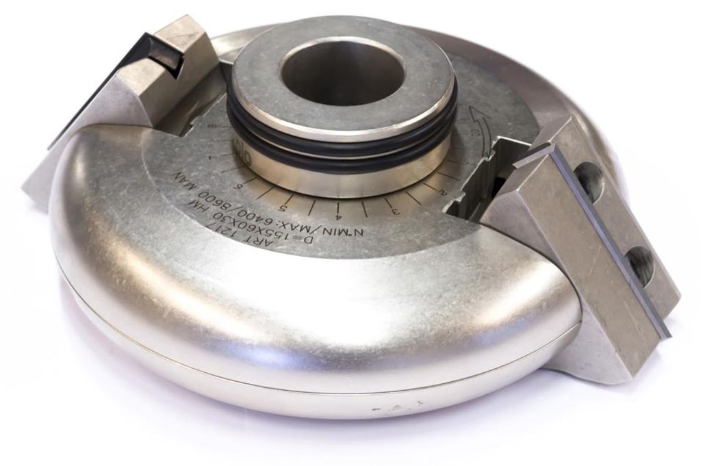 BRÜCK WP-Schwenkmesserkopf SYNCRO 4 155 x 60 x 30 mm Z 2 - MAN - beidseitig von 0 - 60° verstellbar - mit 1/2° Skalierung | 1217