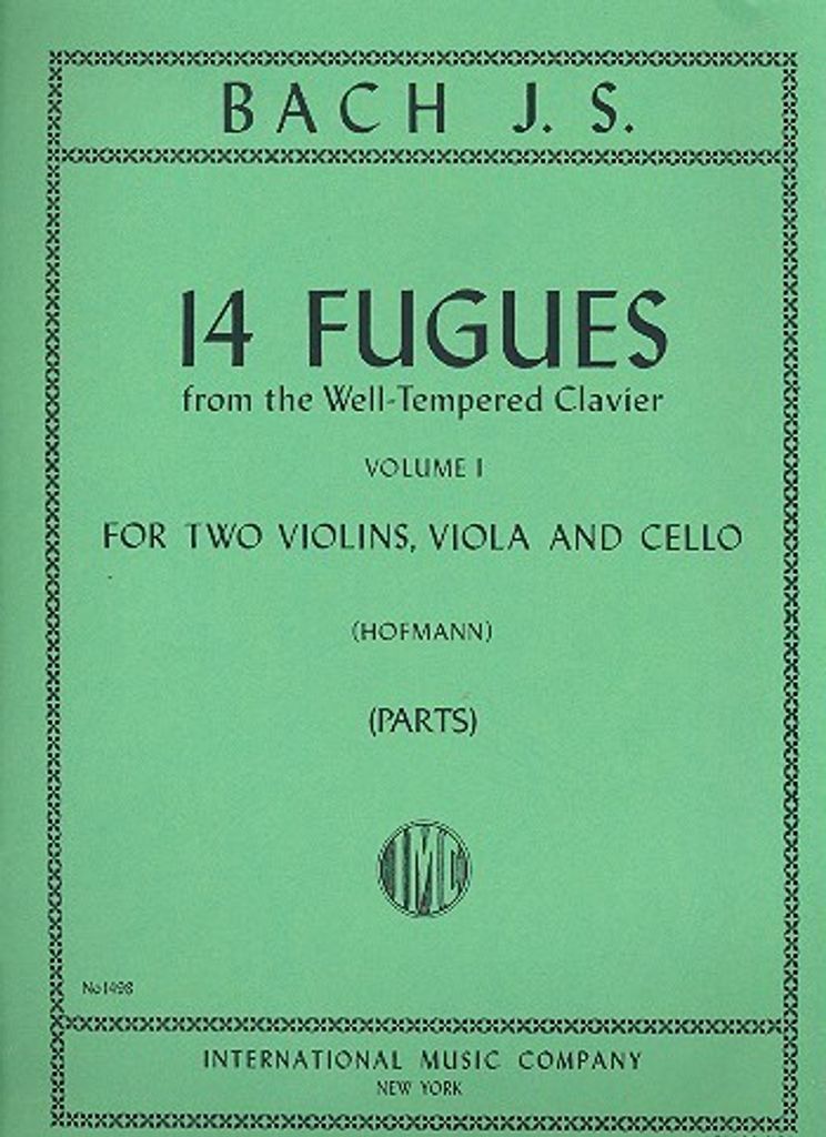 14 Fugues vol.1 (from the well-tempered Clavier for string quartet