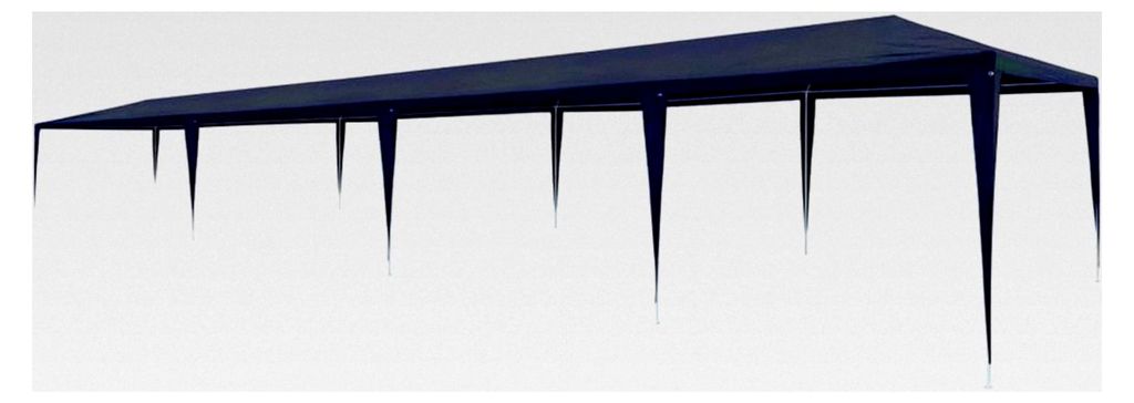Partyzelt 3x12 m PE Blau, Pavillon für Garten, Fest, Hochzeit