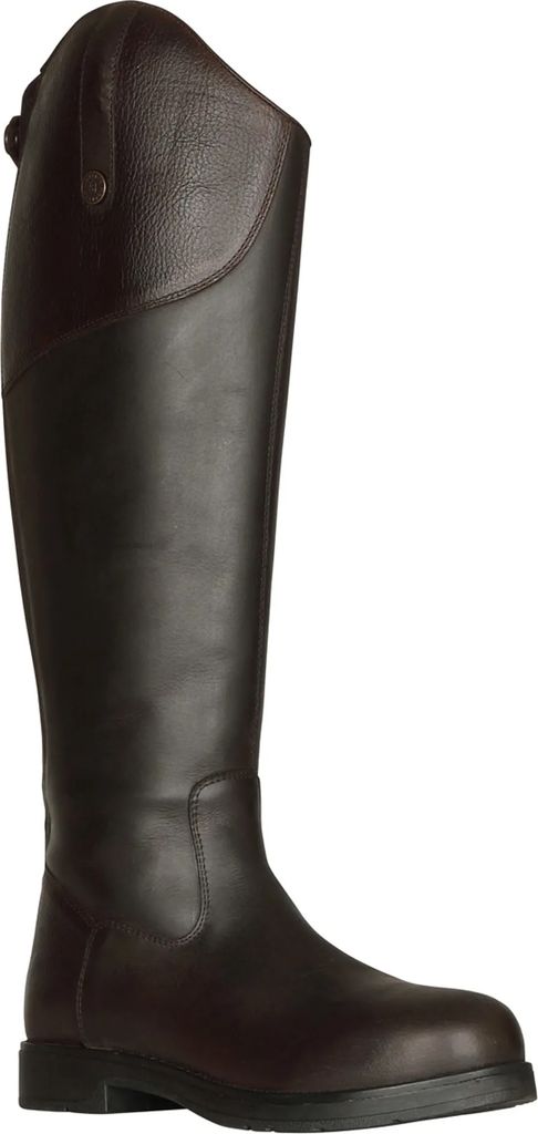 Moretta - Damen Lange Reitstiefel "Ventura Lite", Leder ER2209 (37 EU Weit) (Dunkelbraun)