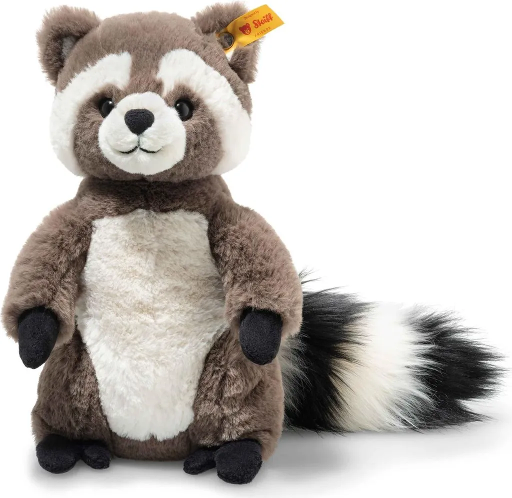 Steiff 062230 Pedro le Raton Laveur en Peluche Douce 23cm Brun Blanc