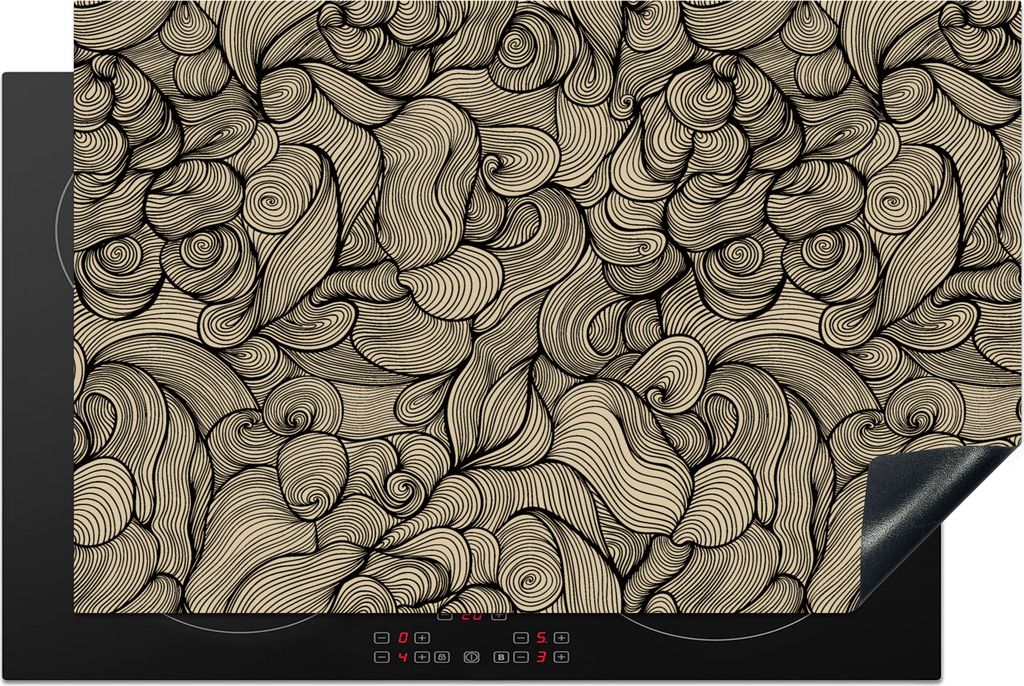 KitchenYeah© Herdabdeckplatte Abstrakt - Linie - Muster , Produktbild 