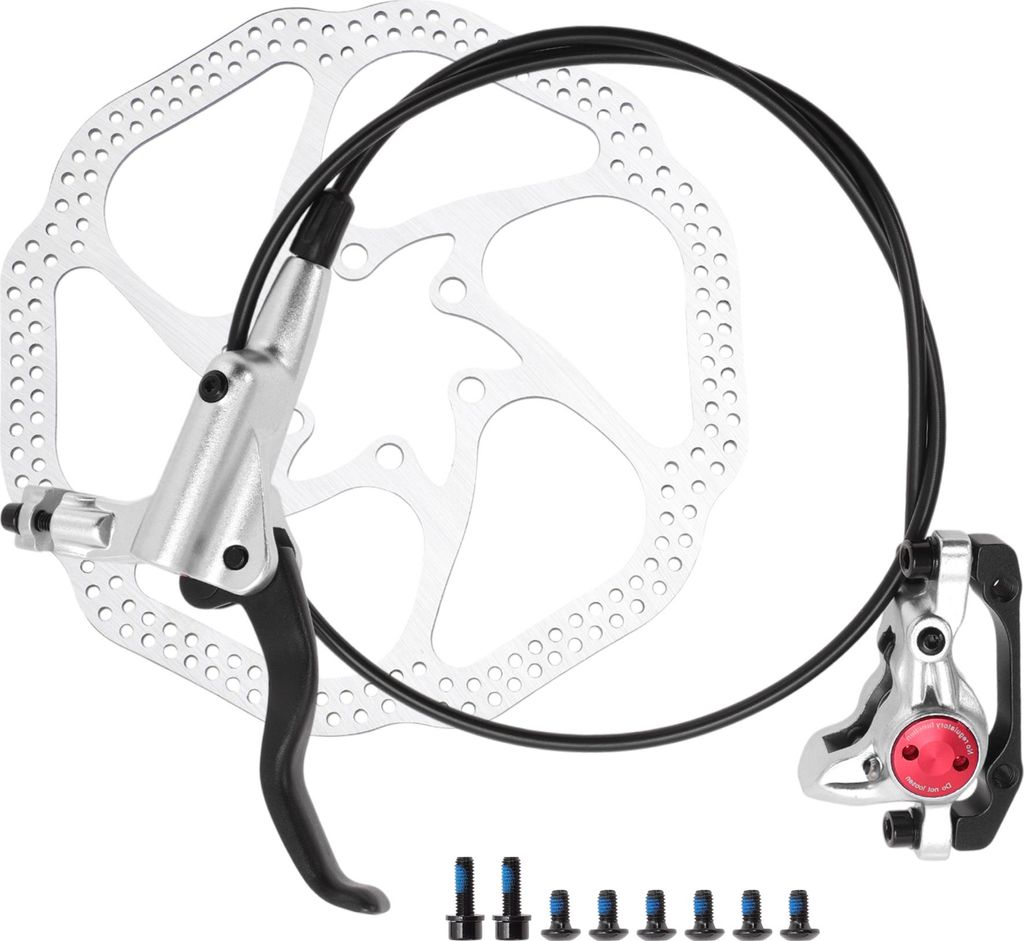 1 Satz Fahrrad Scheibenbremsen Kit Front Linker Bremshebel 160mm Scheibe Fahrrad Scheibenbremszange 850mm Bremsseil Für Rennrad MTB Silberfarben