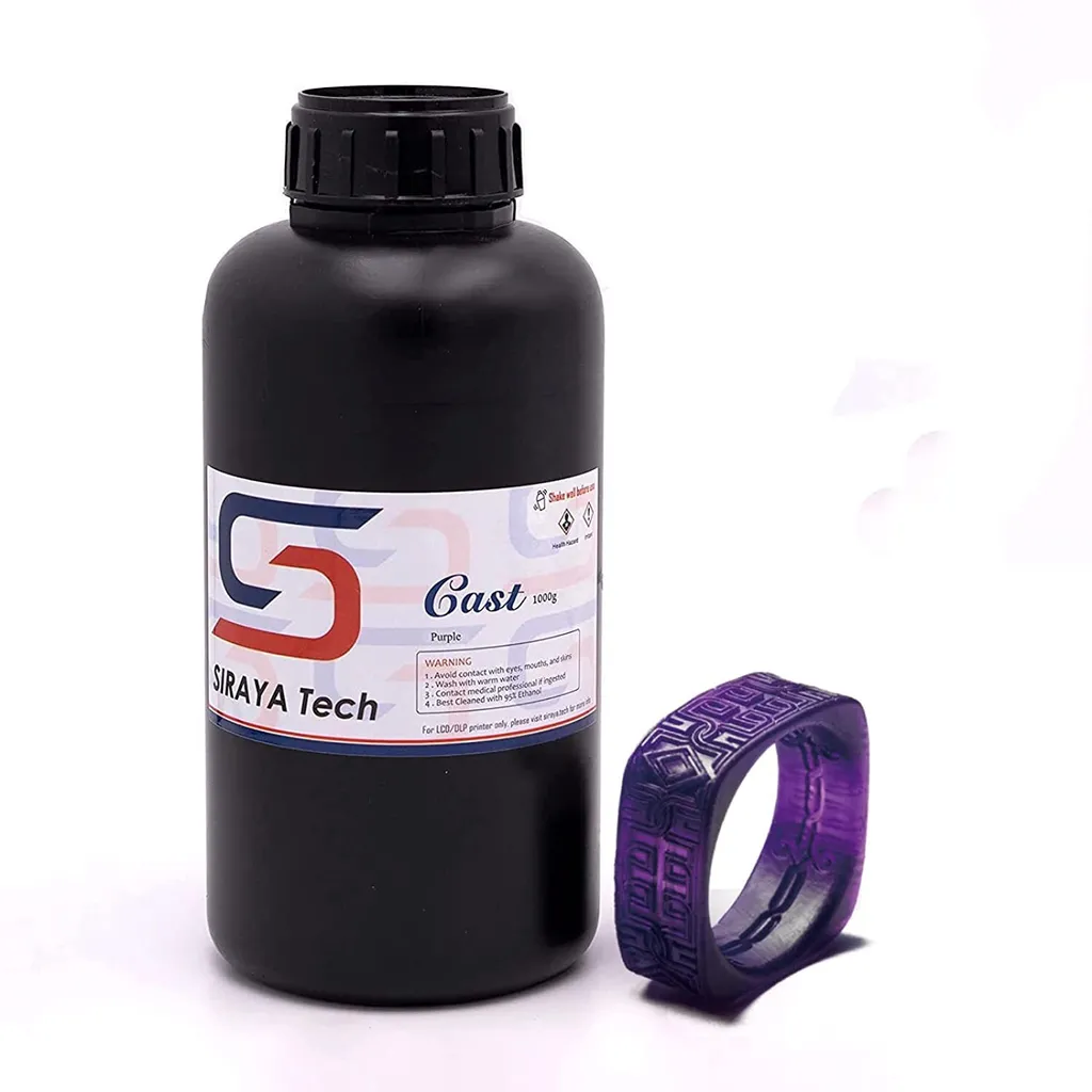 Résine coulable Siraya Tech Cast Violet 1 kg évite les ratés de fonte