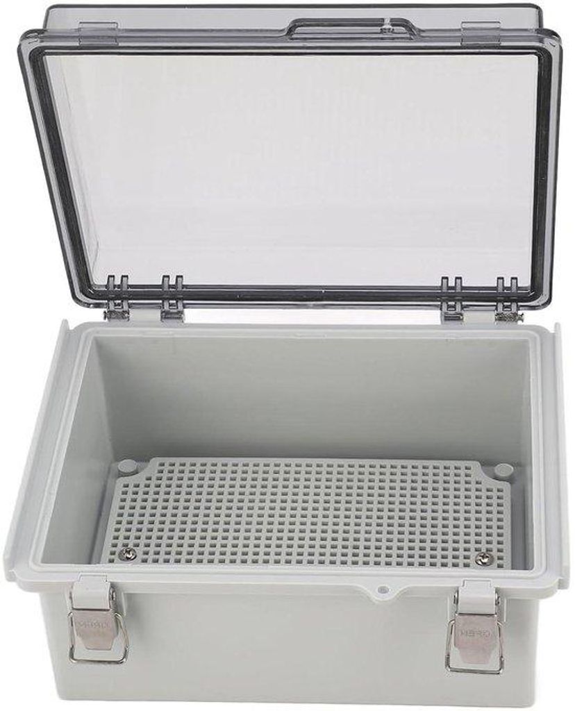 Elektrische Kast - Außenanschlussbox - Wetterfest - Transparenz - 220 x 170 x 110 mm - Grau