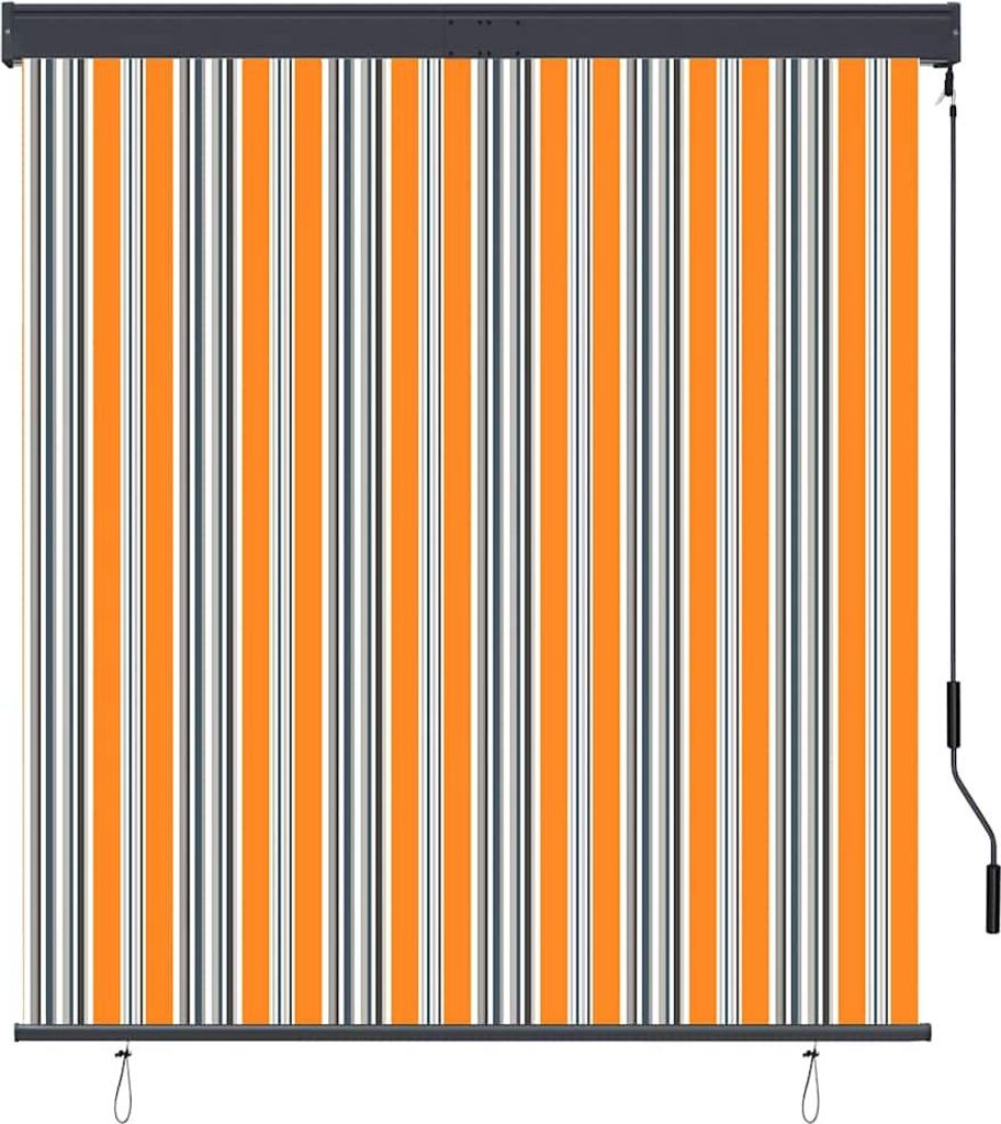 vidaXL Außenrollo 140x250 cm Gelb und Blau