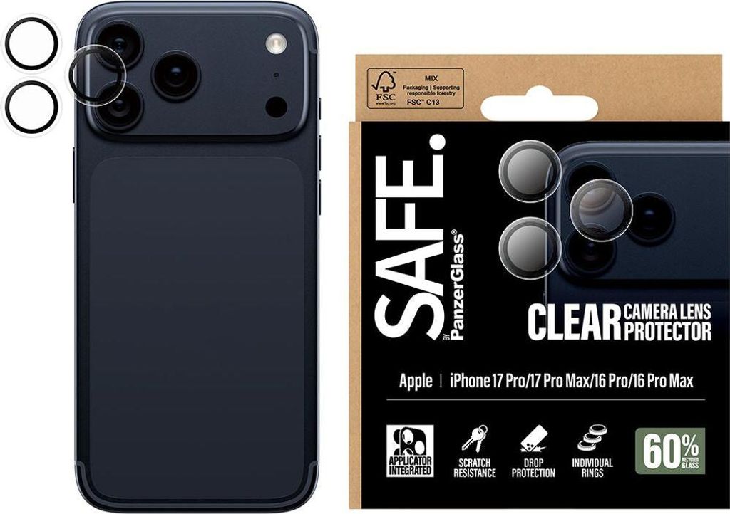PanzerGlass SAFE. by ® Camera Lens Protector Transparent Obrázok produktu 