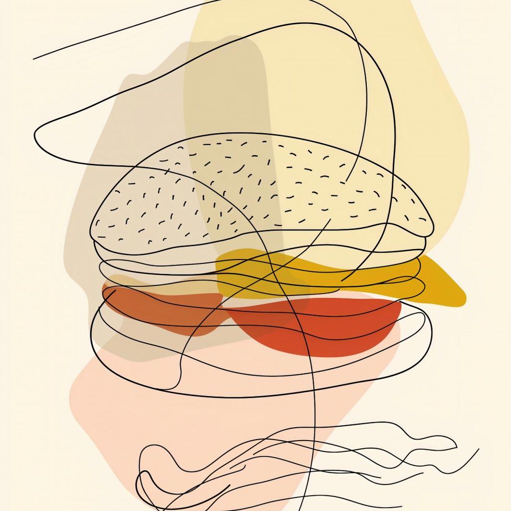 Plakat 20x20cm Dünner Burger