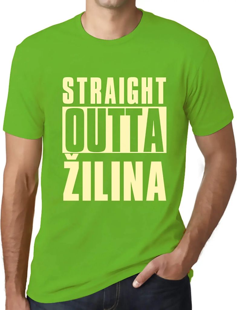 Herren Grafik T-Shirt Straight Outta Žilina Öko-Verantwortlich Vintage Jahrgang Kurzarm Lustige Druck Geburtstag Geschenk Mann