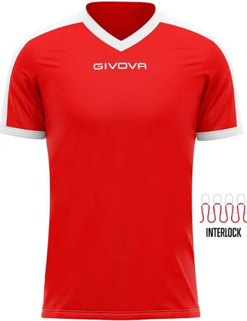 Sport-T-Shirt Givova Revolution Rot-Weiß Rot - M Produktbild 