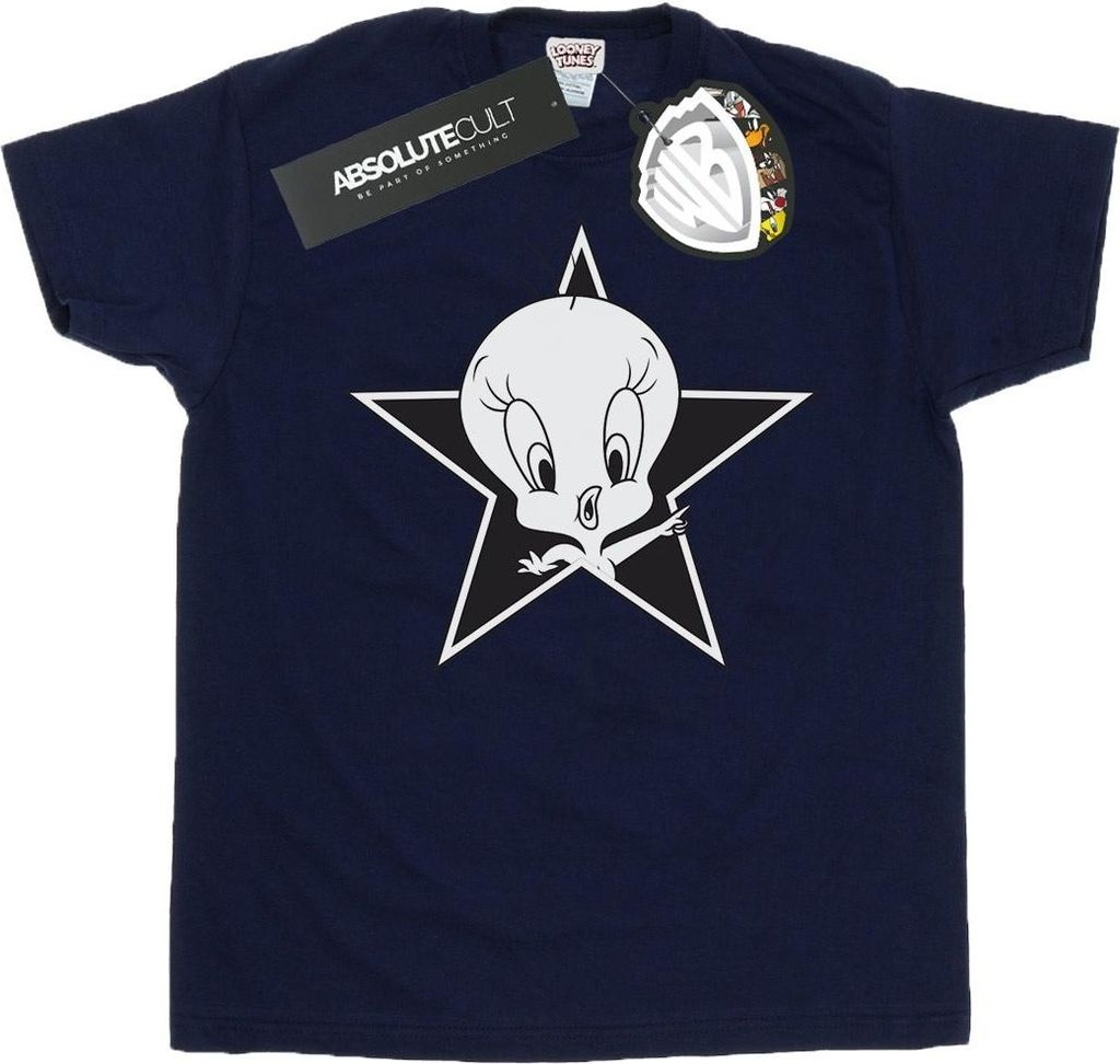 Looney Tunes - "Tweety Pie Mono Star" T-Shirt für Herren BI50211 (XXL) (Marineblau)